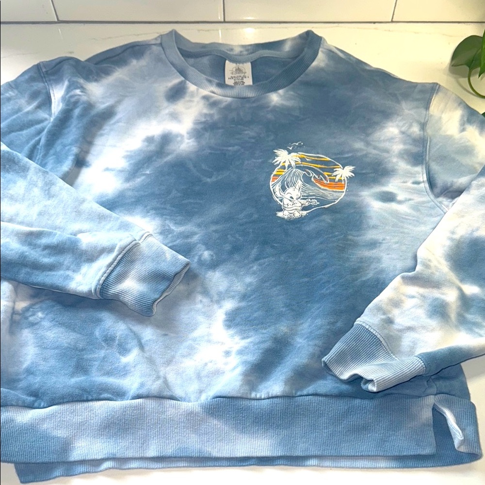 Disney Lilo&Stitch Blue Tye-dye Sweater